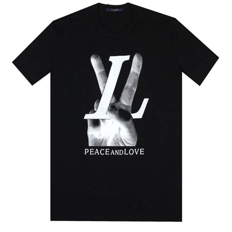 louis vuitton t shirt mens peace and love|Louis Vuitton LV T PEACE AND LOVE Men's T.